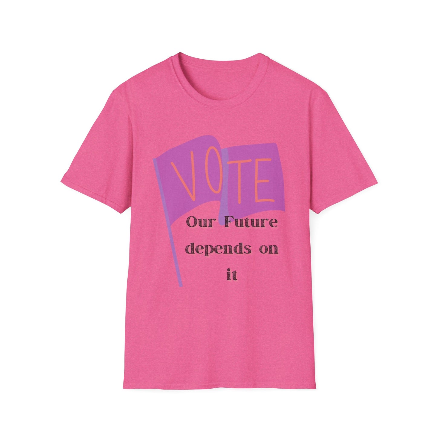 Vote our future depends on it  Unisex Softstyle T-Shirt