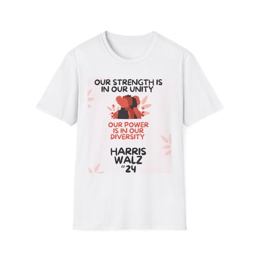 Our Strength is Unity and Power is diversity flowers Unisex Softstyle T-Shirt